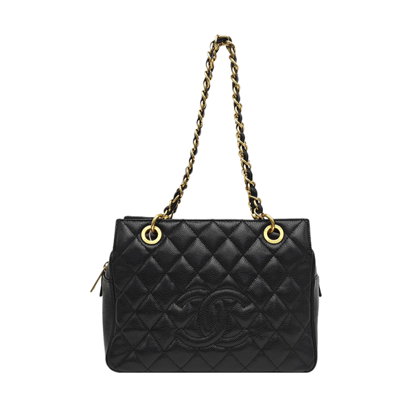 CHANEL PETITE Quilted Grained Calfskin Black