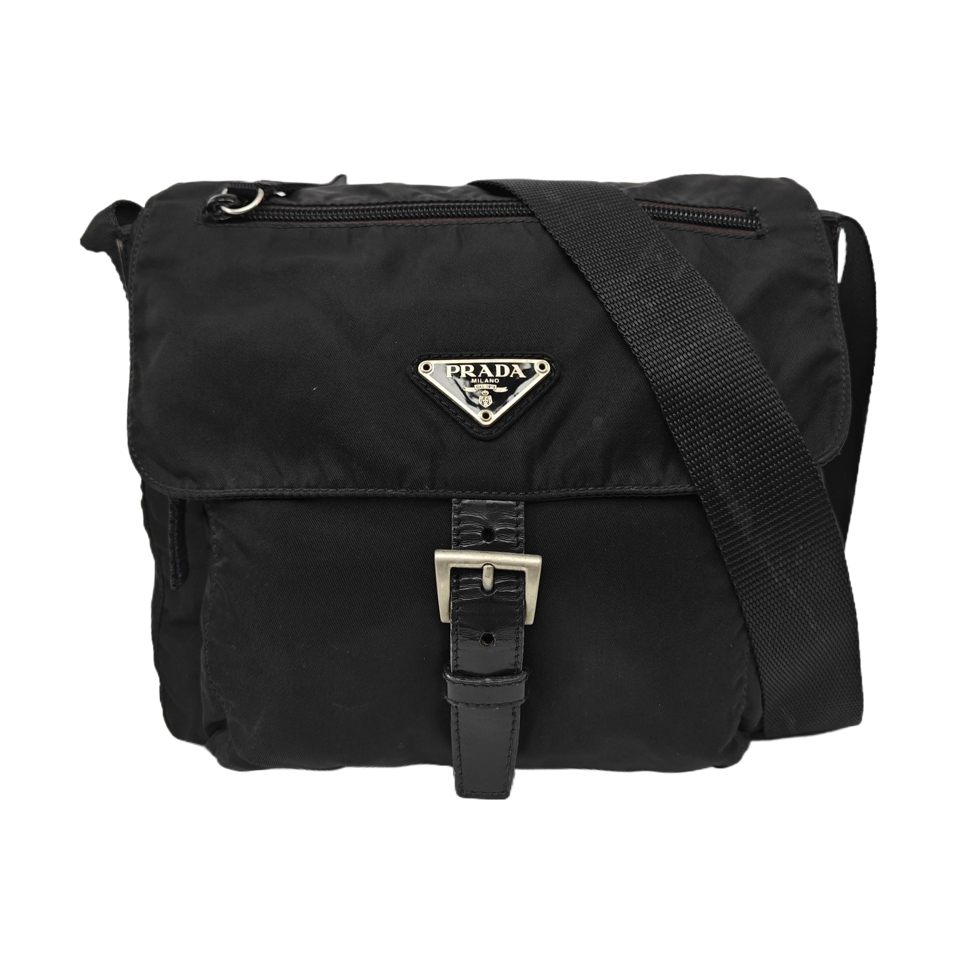Fabric Shoulder Bag Brown