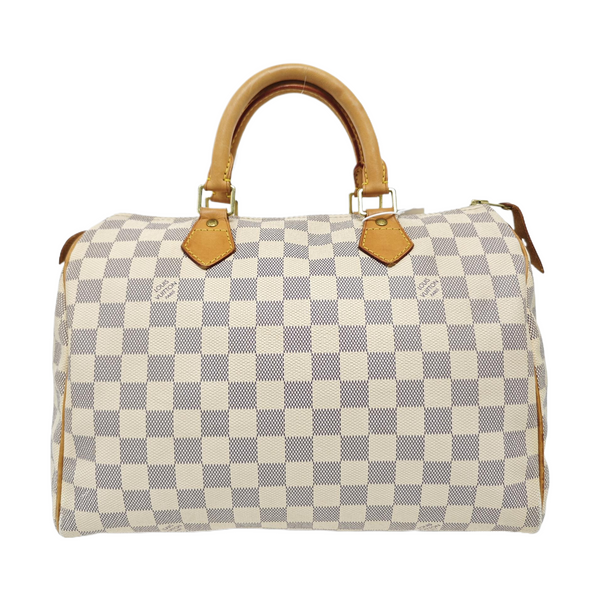 SPEEDY 30 Damier Azur Coated Canvas White
