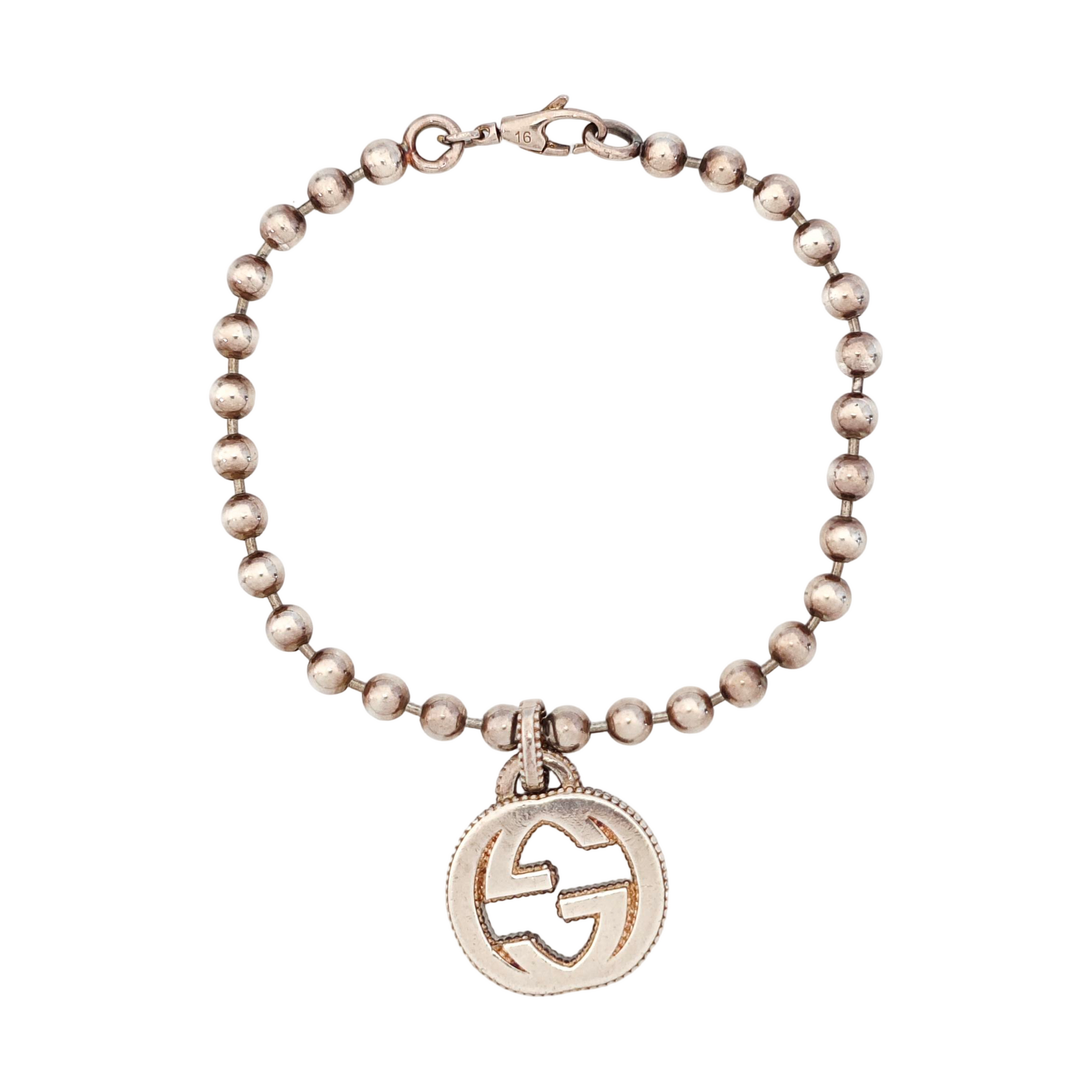 Interlocking G 925 Sterling Silver Bracelet