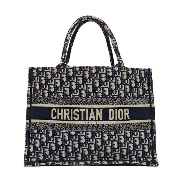 Book Tote Medium Oblique Canvas Blue