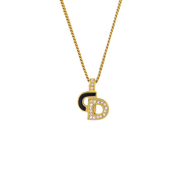 Petit CD Metal Gold Necklace
