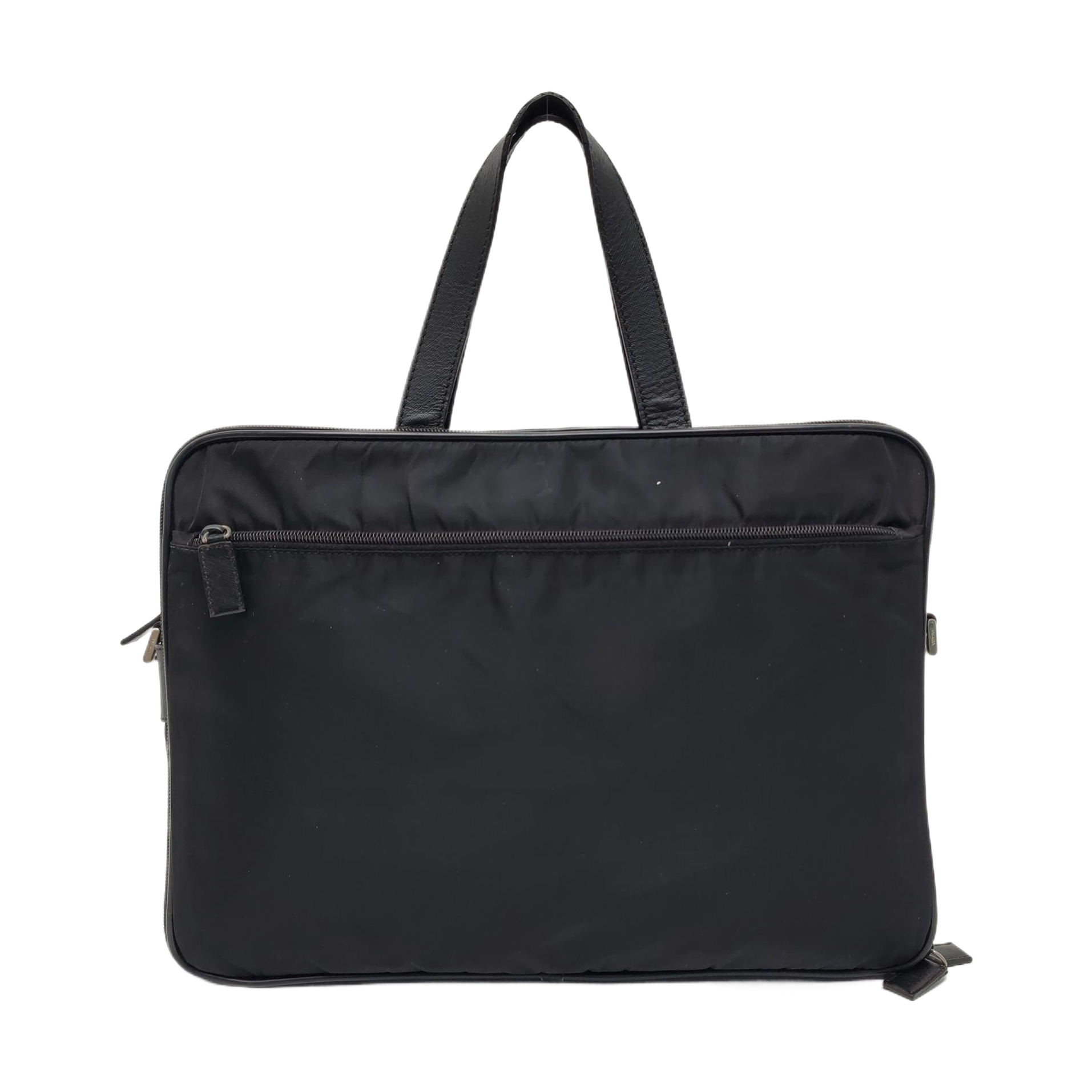 Nylon Top Handle Bag Black