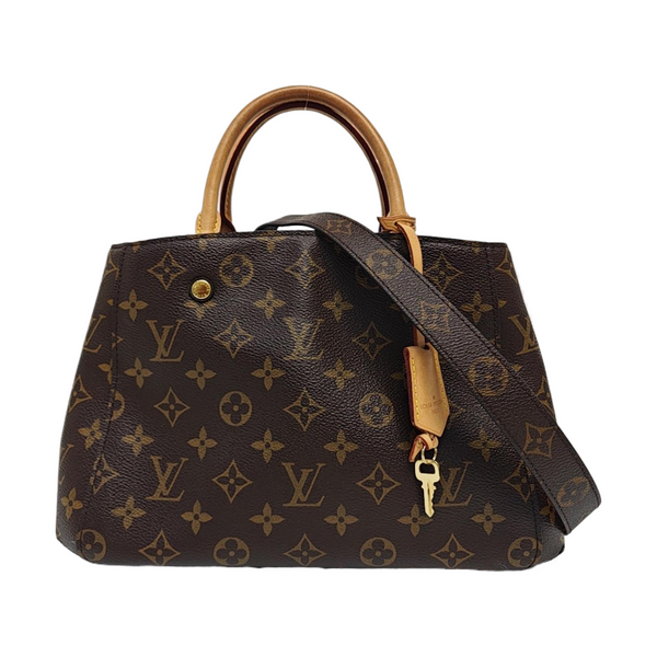 MONTAIGNE BB Monogram Coated Canvas Brown
