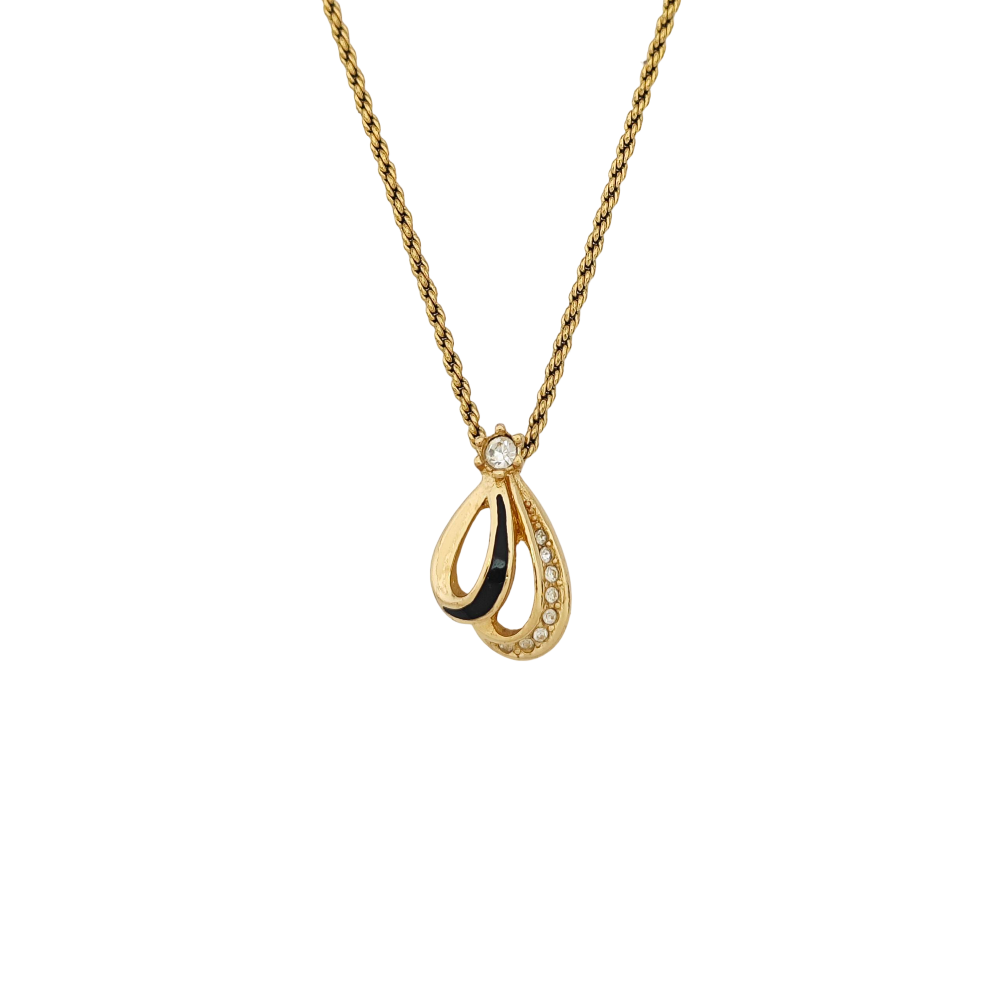 Twist Round Metal Gold Necklace