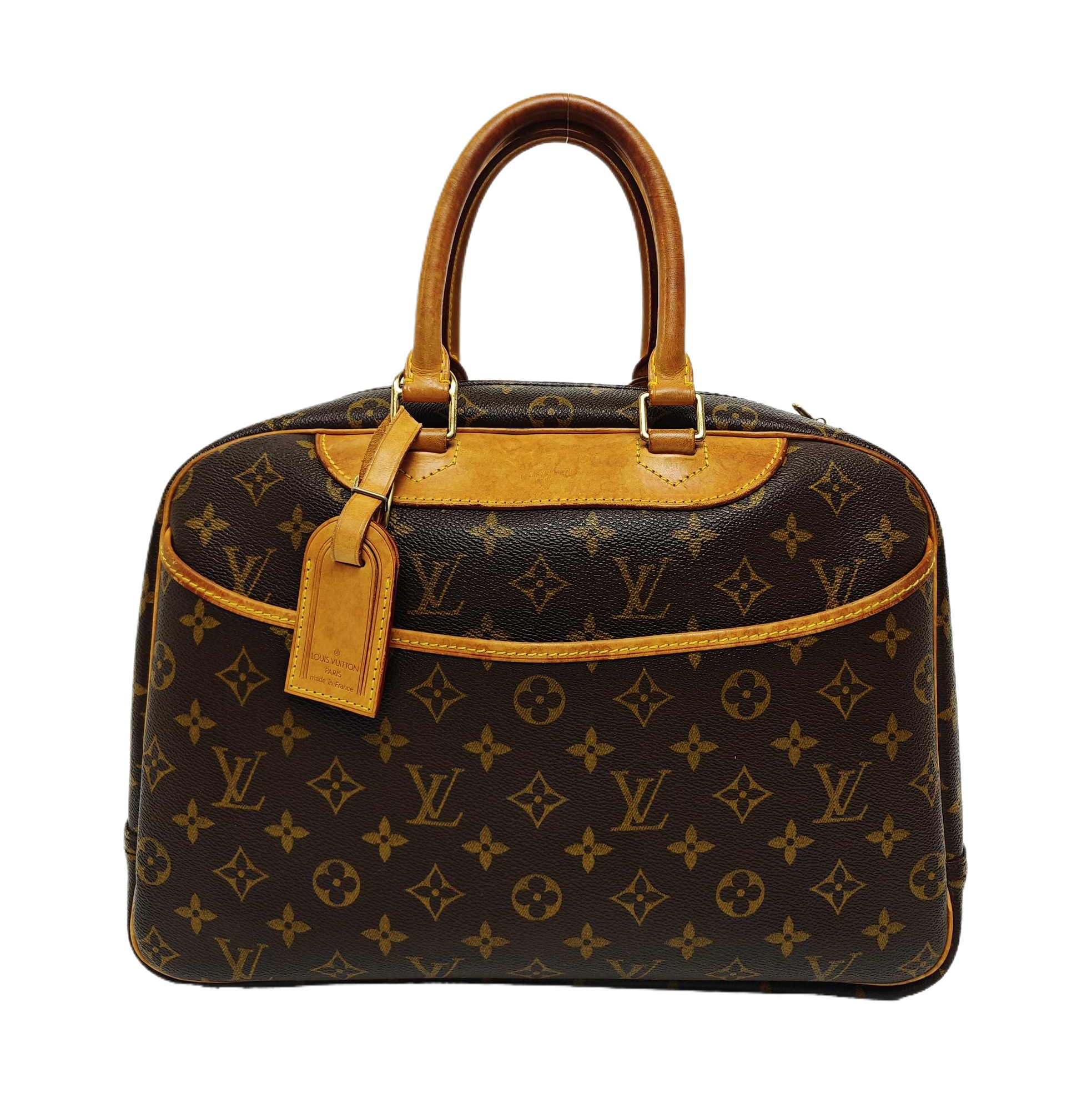 DEAUVILLE MM Monogram Coated Canvas Brown