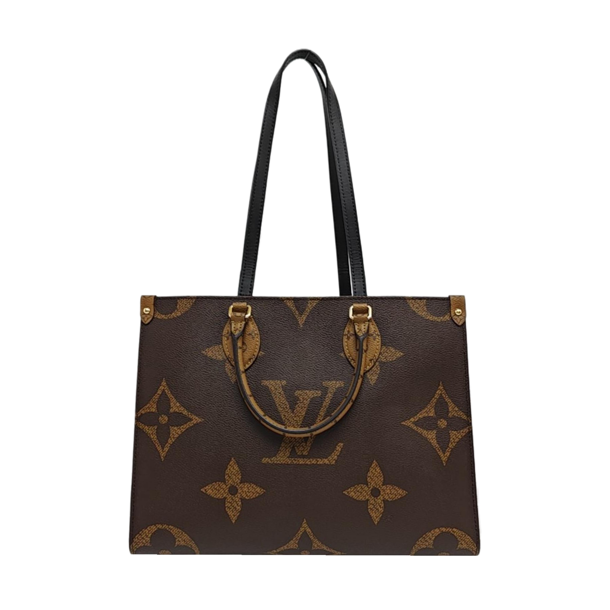 Authenticated pre-owned  ONTHEGO MM Monogram Coated Canvas Brown - Tote Bag at Looply