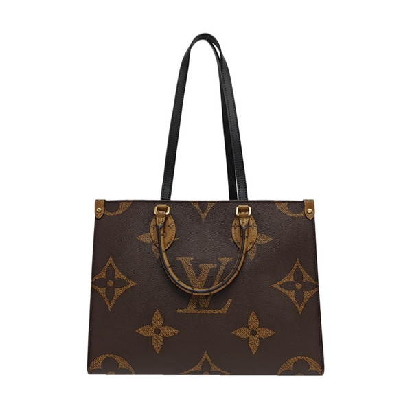Authenticated pre-owned  ONTHEGO MM Monogram Coated Canvas Brown - Tote Bag at Looply