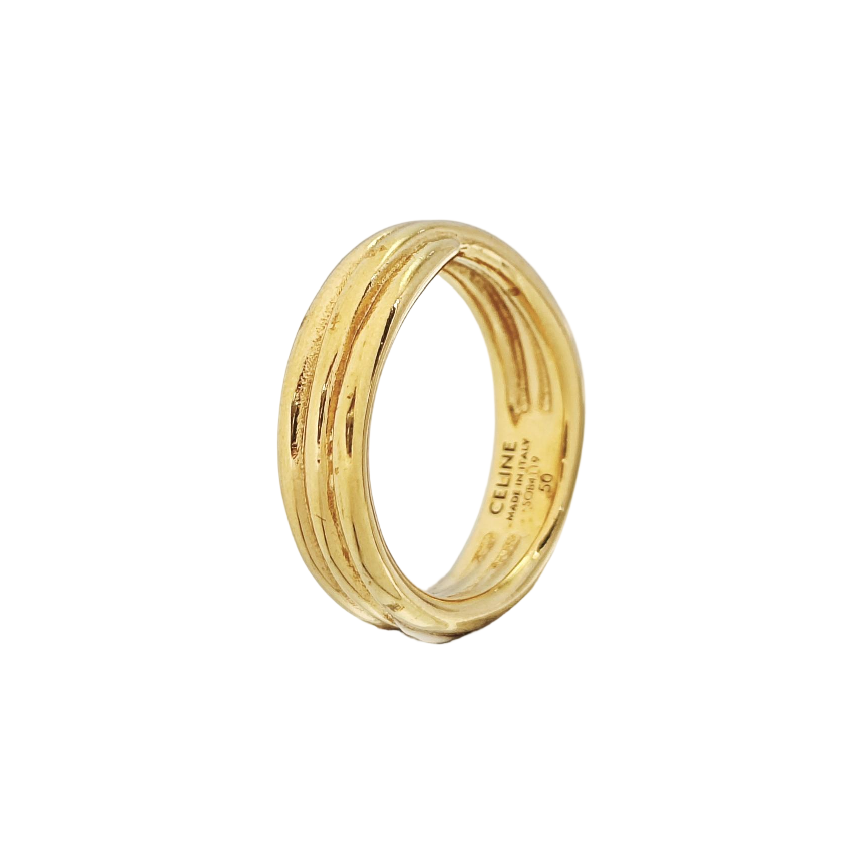 ENTRELACS Brass Gold Ring EU 50