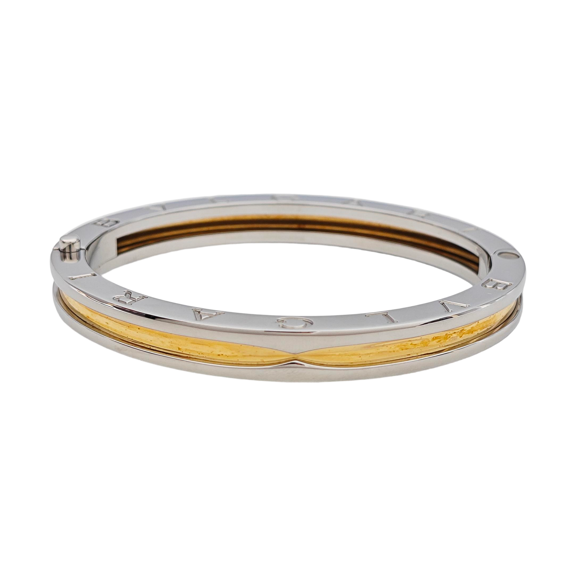 B.ZERO1 Brazalete de acero plateado