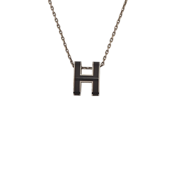 Pop H Metal Silver Necklace