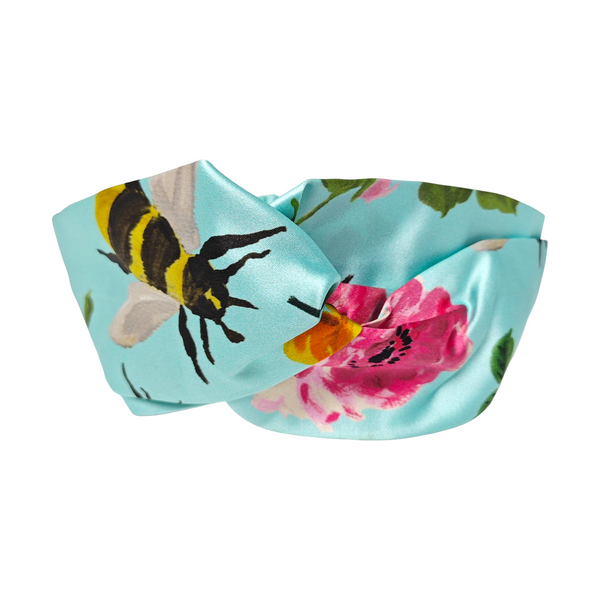 Mulberry Silk Headband Blue