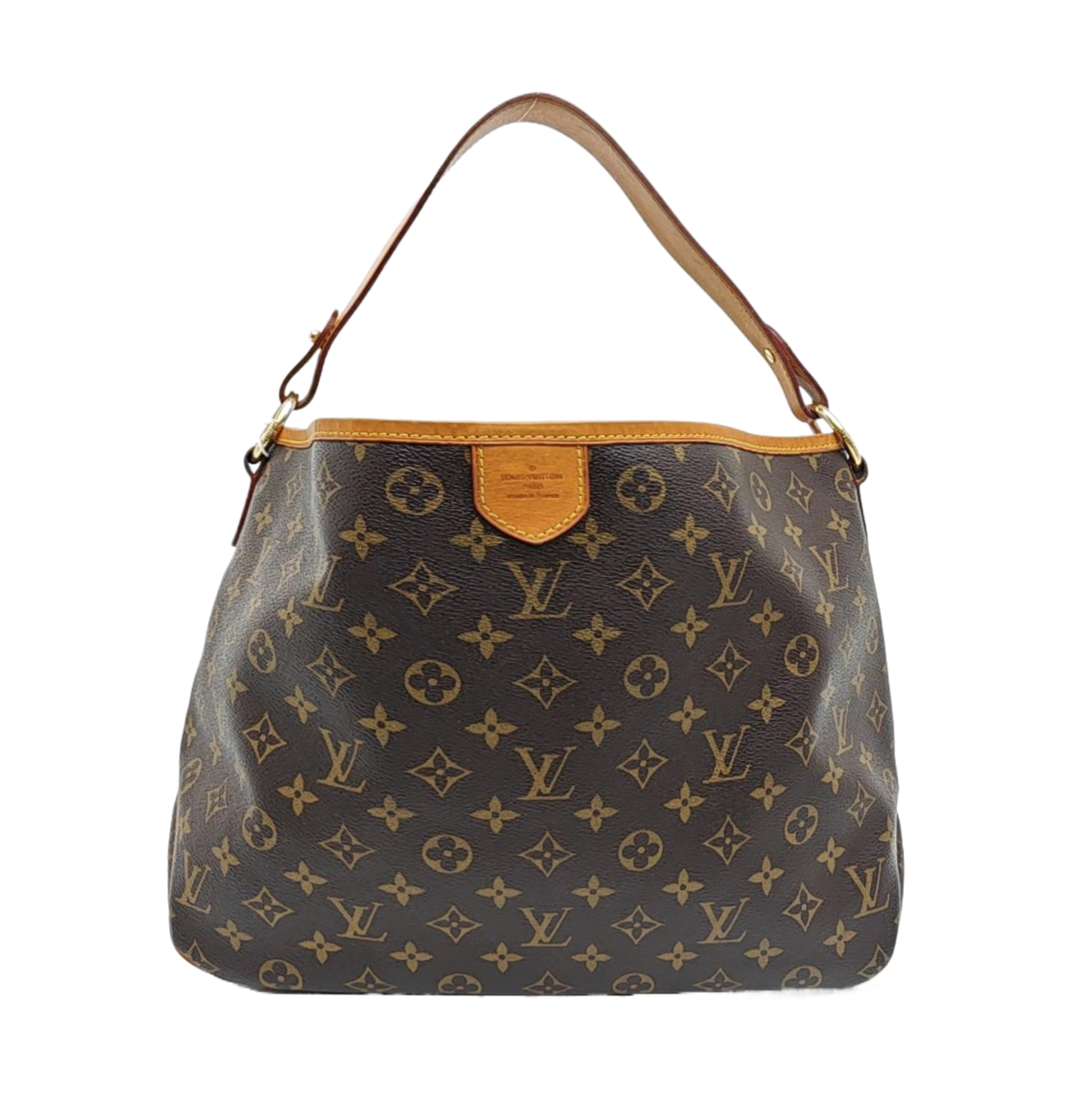 Monogram Coated Canvas Top Handle Bag Brown