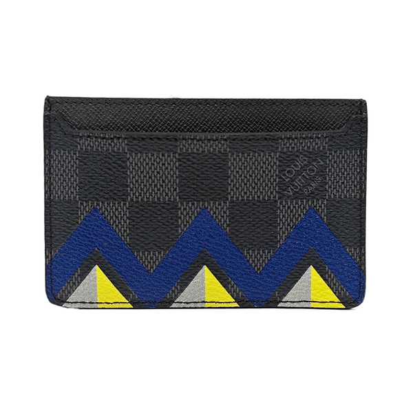 Damier Graphite Coated Canvas Card Holder Black