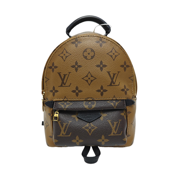 PALM SPRINGS Mini Monogram Coated Canvas Brown