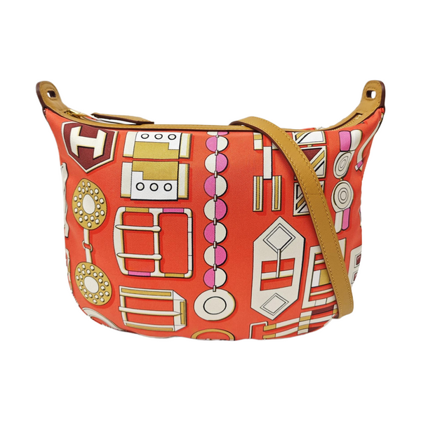 Silk Satin Shoulder Bag Red