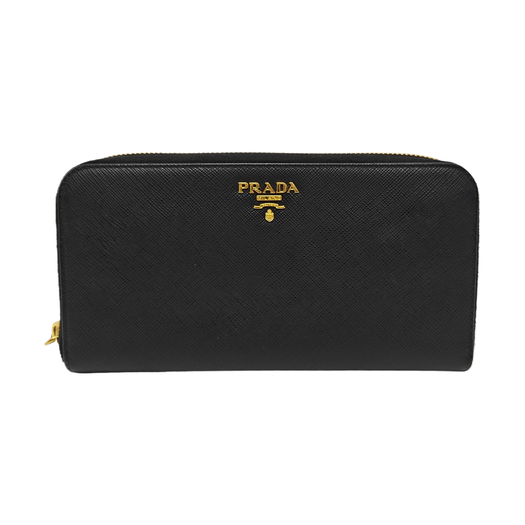 Zippy Wallet Saffiano Calfskin Black Wallet