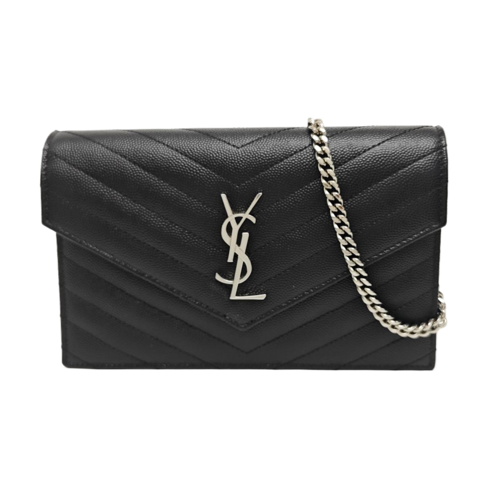 MONOGRAM Chevron Calfskin Black