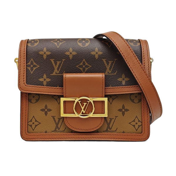 DAUPHINE Mini Monogram Coated Canvas Brown
