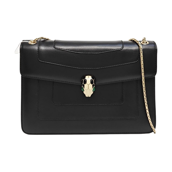 SERPENTI FOREVER Medium Quilted Calfskin Black