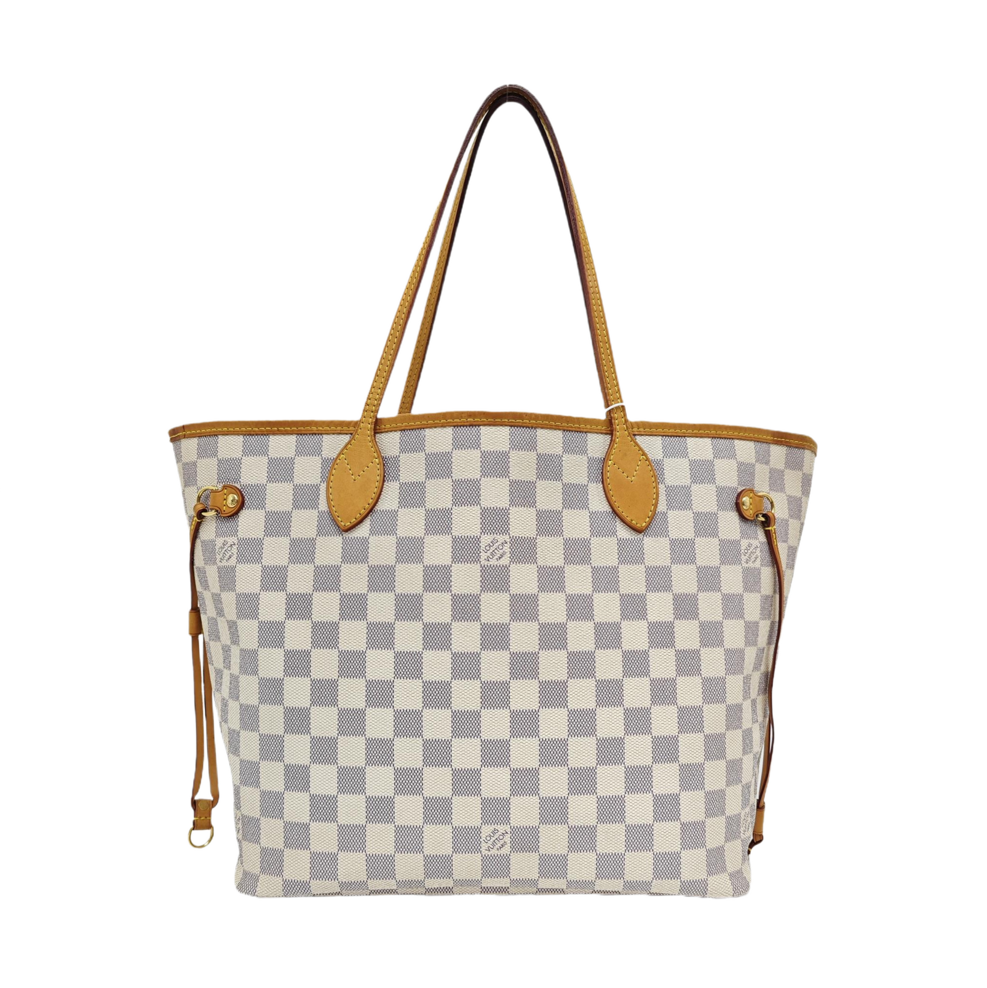 NEVERFULL MM Damier Azur Coated Canvas Beige