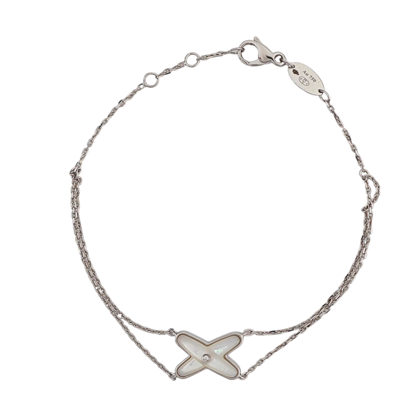 Jeux De Liens 18k White Gold Silver Bracelet