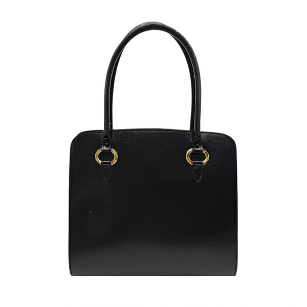 Calfskin Top Handle Bag Black