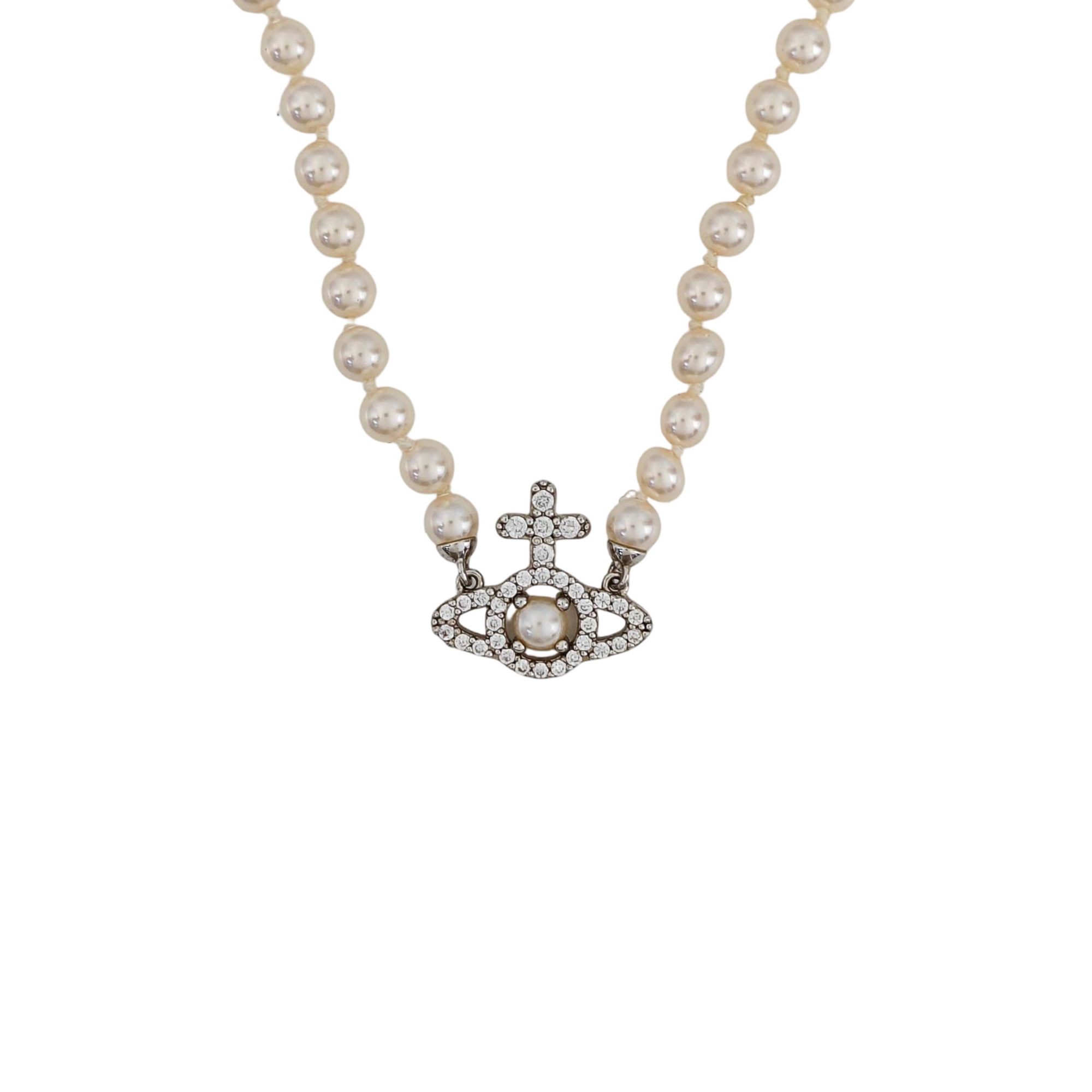 Faux Pearl White Necklace