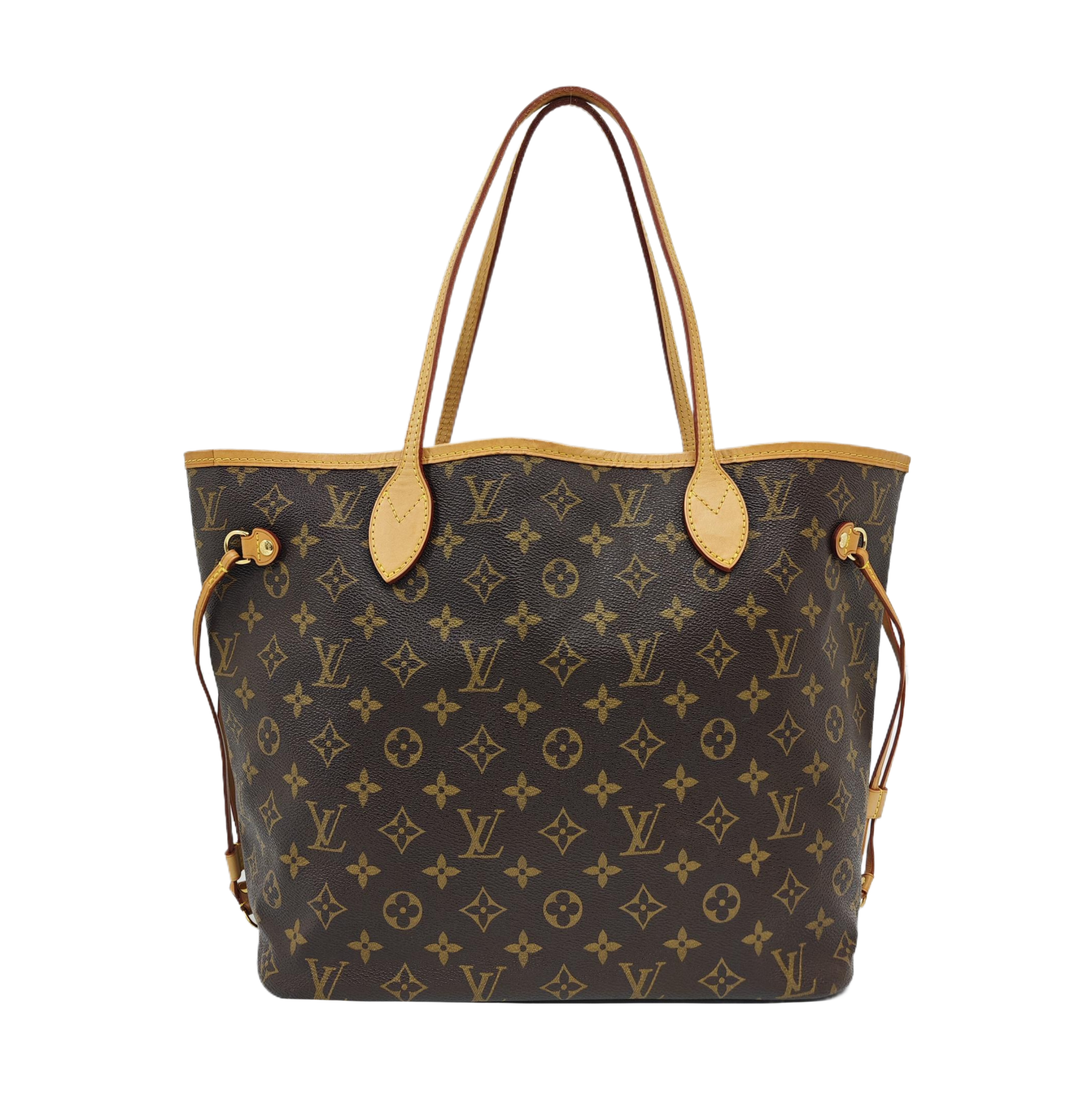 NEVERFULL MM Monogram Coated Canvas Brown