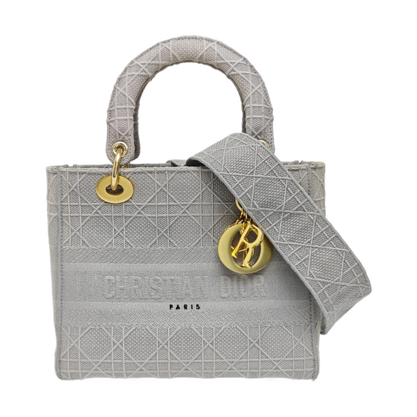 Lady D-Lite Cannage Canvas Gray