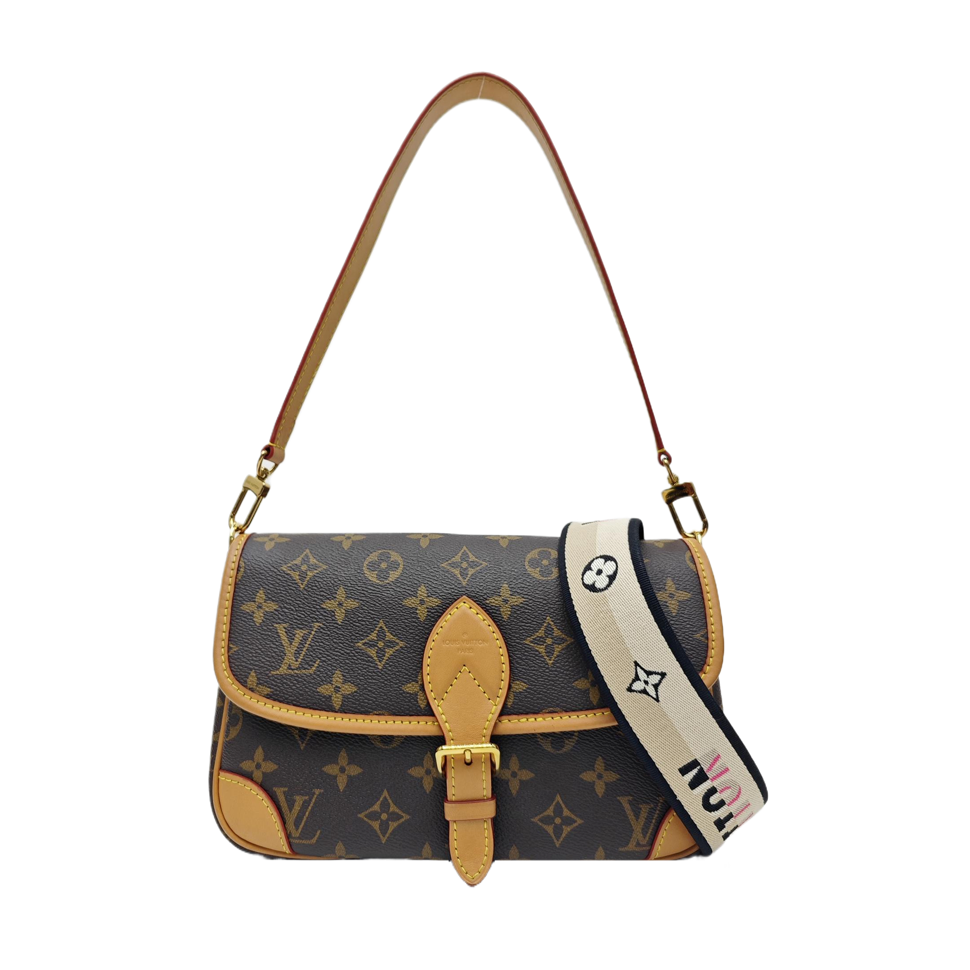 DIANE Monogram Coated Canvas Brown
