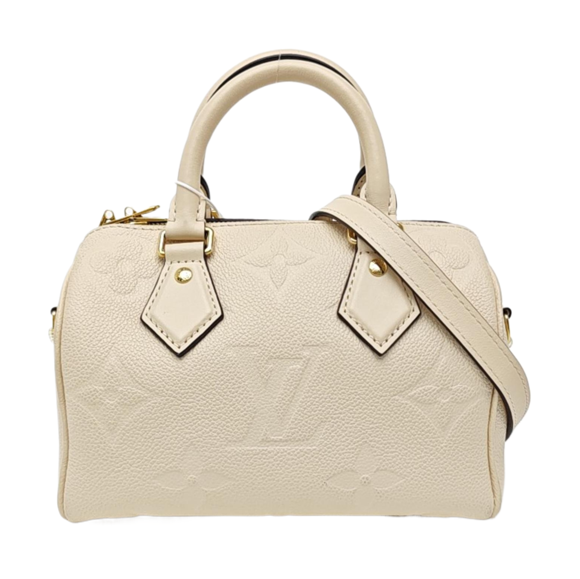 SPEEDY 20 Monogram Calfskin Beige
