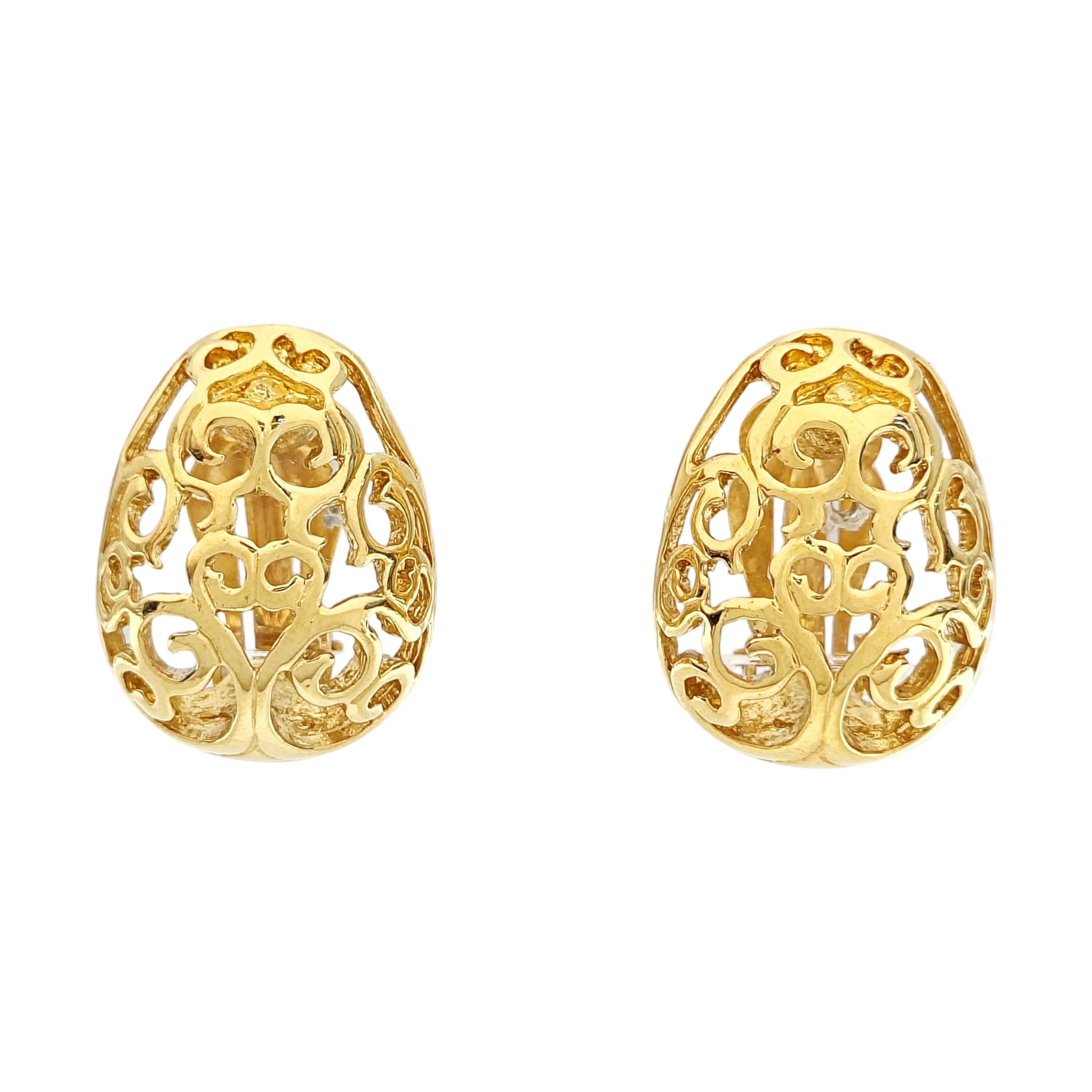 Metal Gold Clip On Earrings