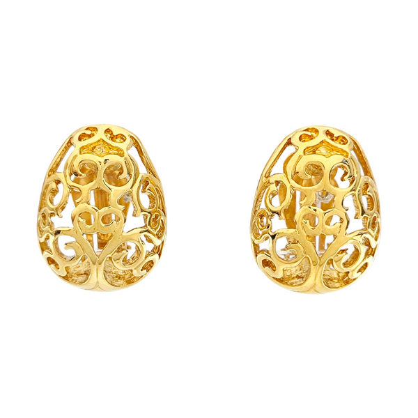 Metal Gold Clip On Earrings