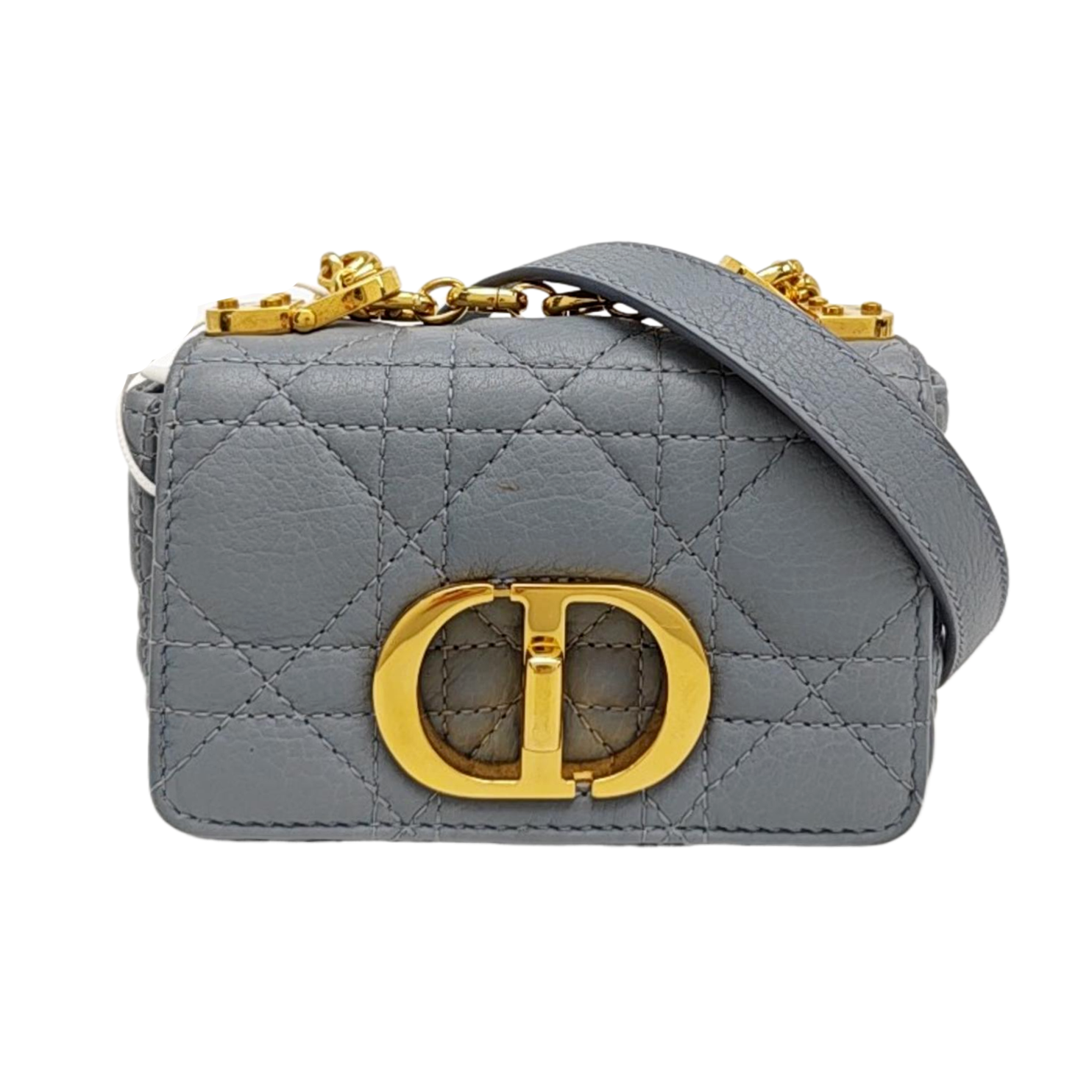 Dior Caro Super Mini Calfskin Blue