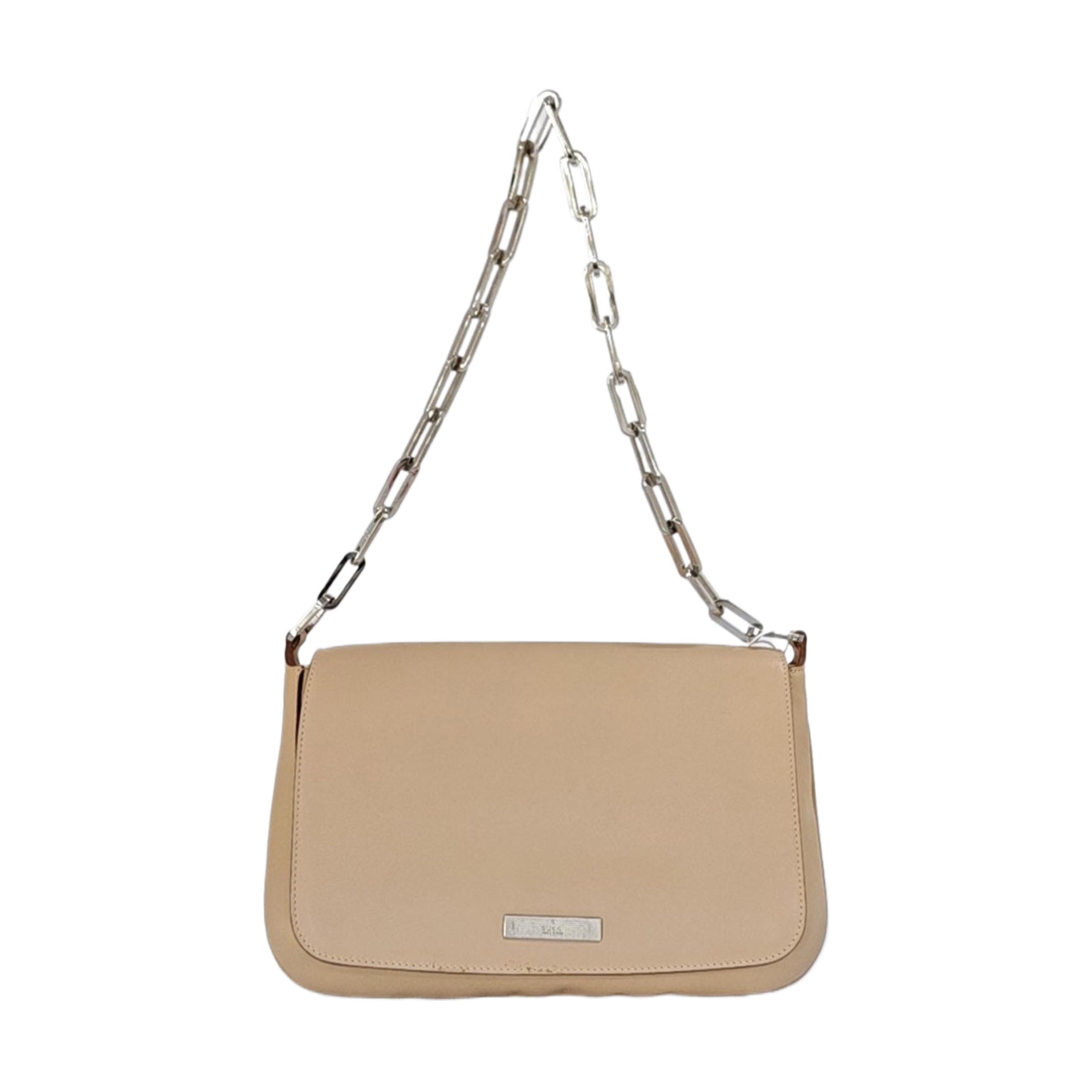 Calfskin Shoulder Bag Beige