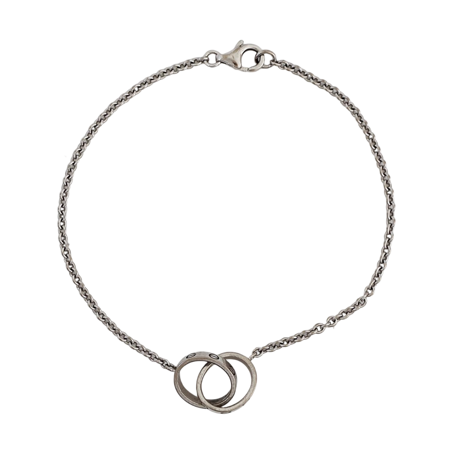 LOVE 18k White Gold Silver Bracelet
