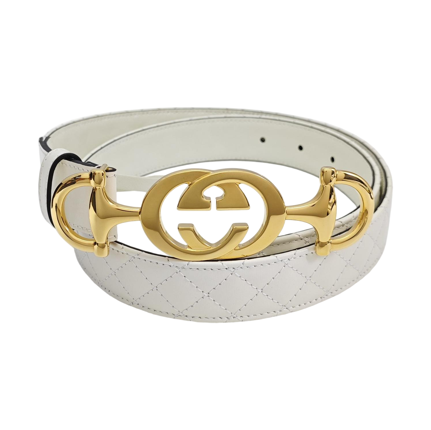 Leather Belt White