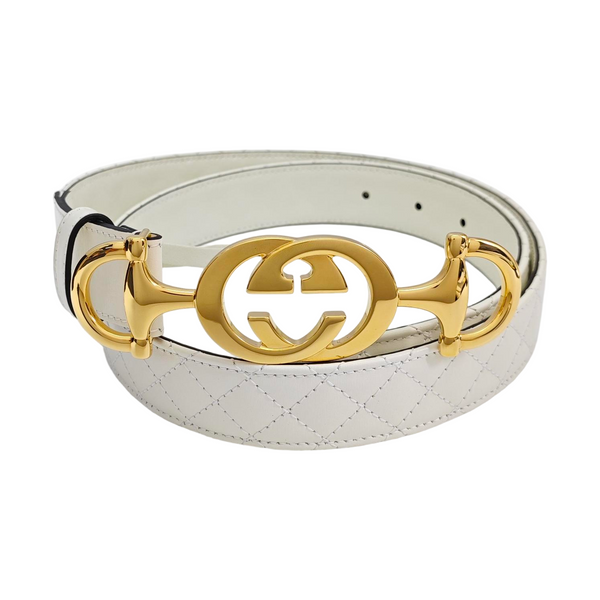 Leather Belt White