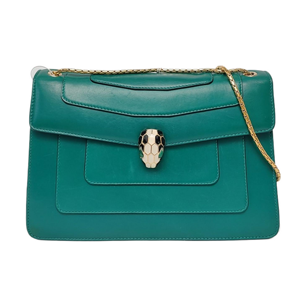 SERPENTI FOREVER Medium Calfskin Green
