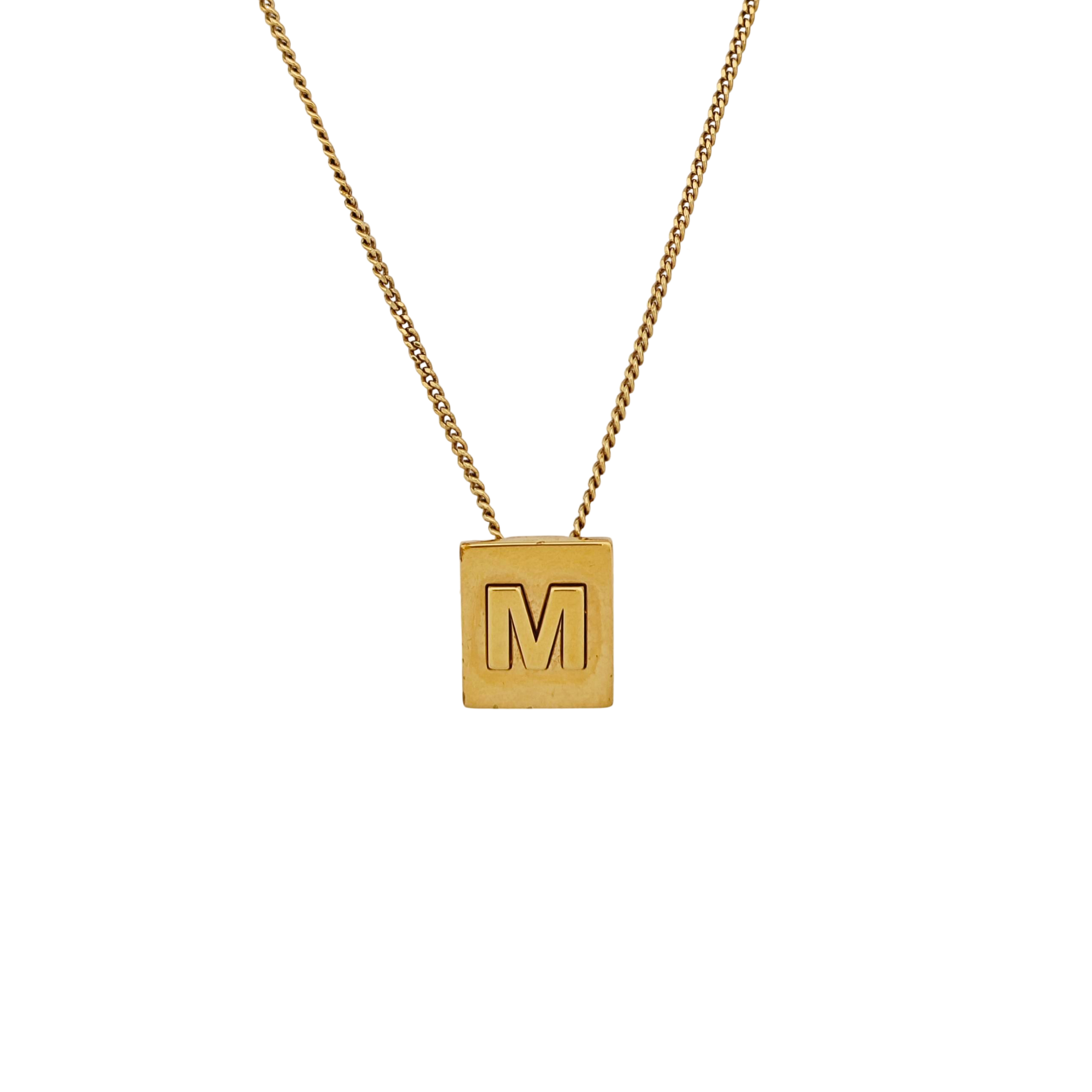 ALPHABET Brass Gold Necklace