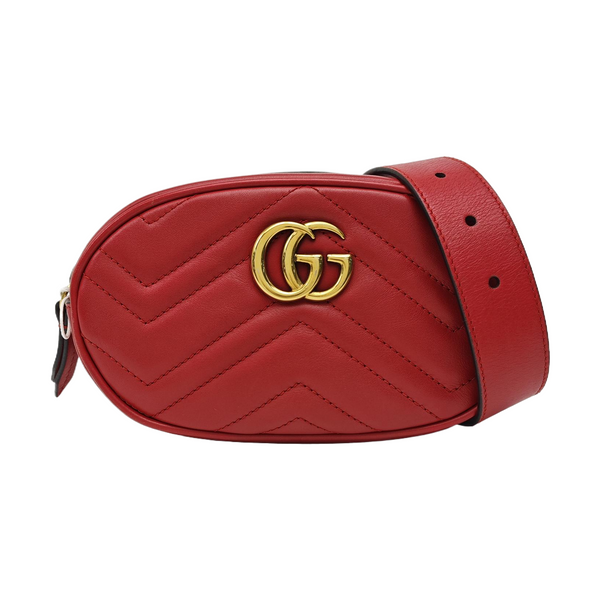 GG Marmont Super Mini Quilted Calfskin Red