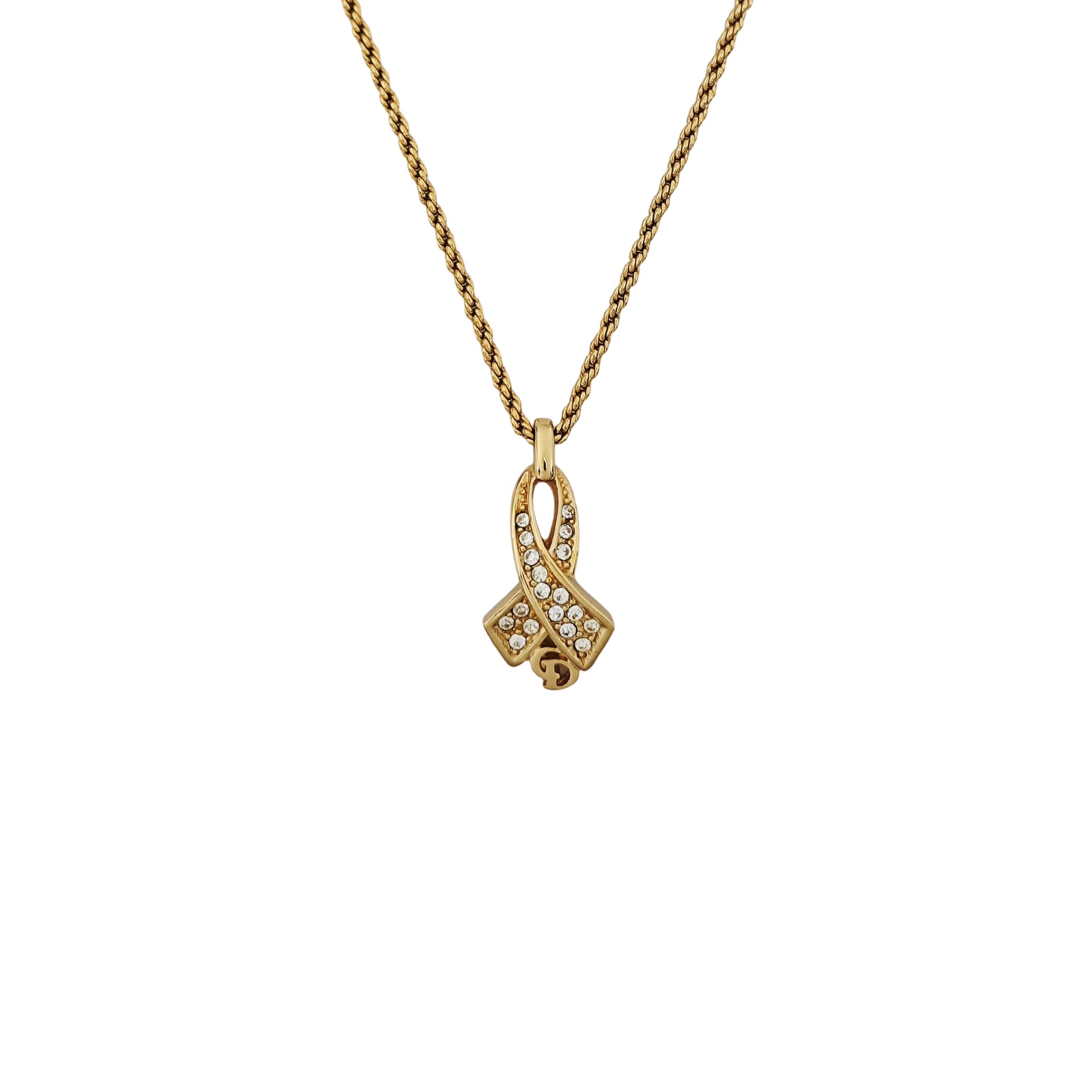 Twist Round Metal Gold Necklace