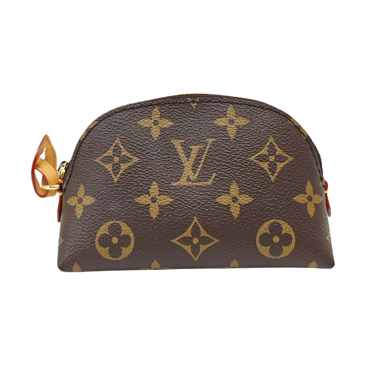 COSMETIC Monogram Coated Canvas Brown