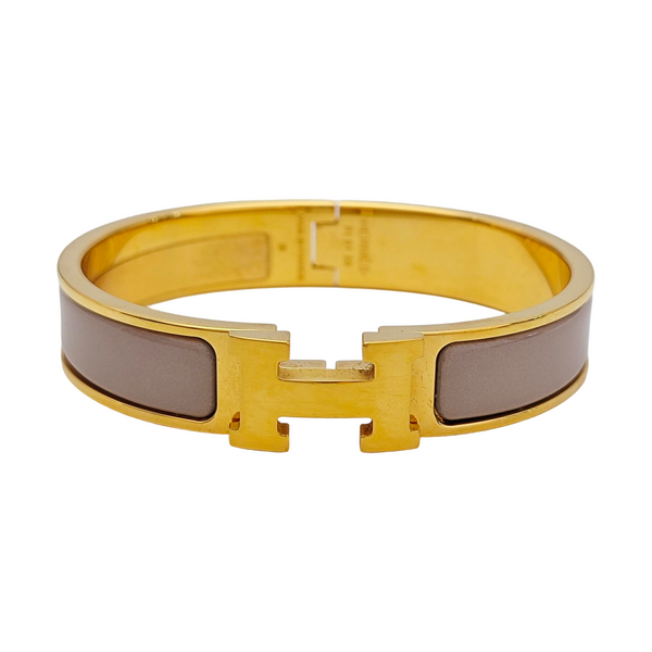 Clic H Metal Gold Bangle
