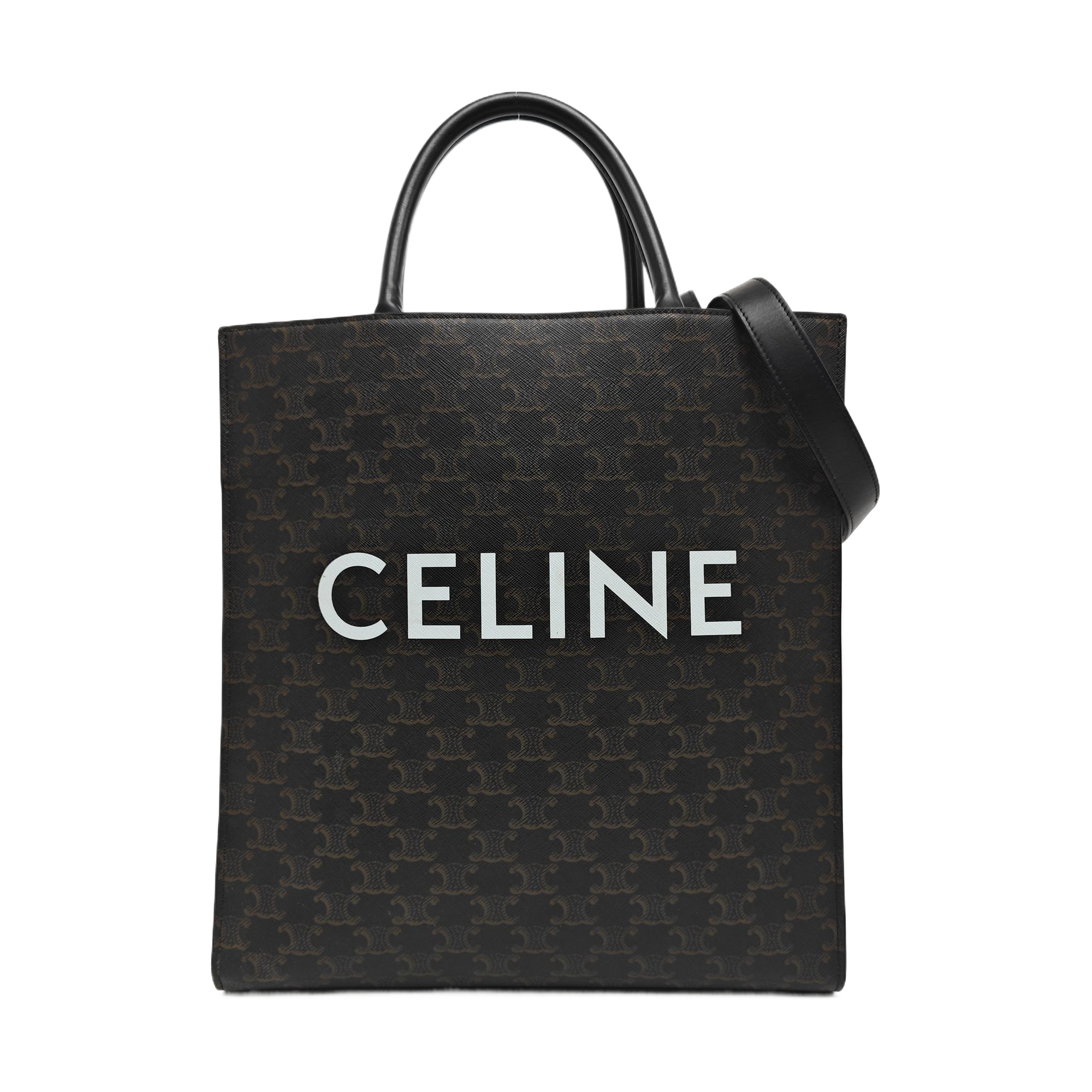 CABAS CELINE Small Coated Canvas Black