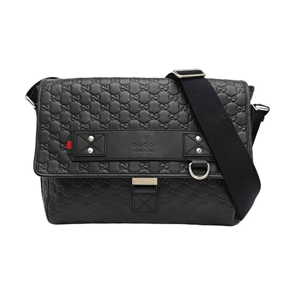 Monogram Calfskin Shoulder Bag Black