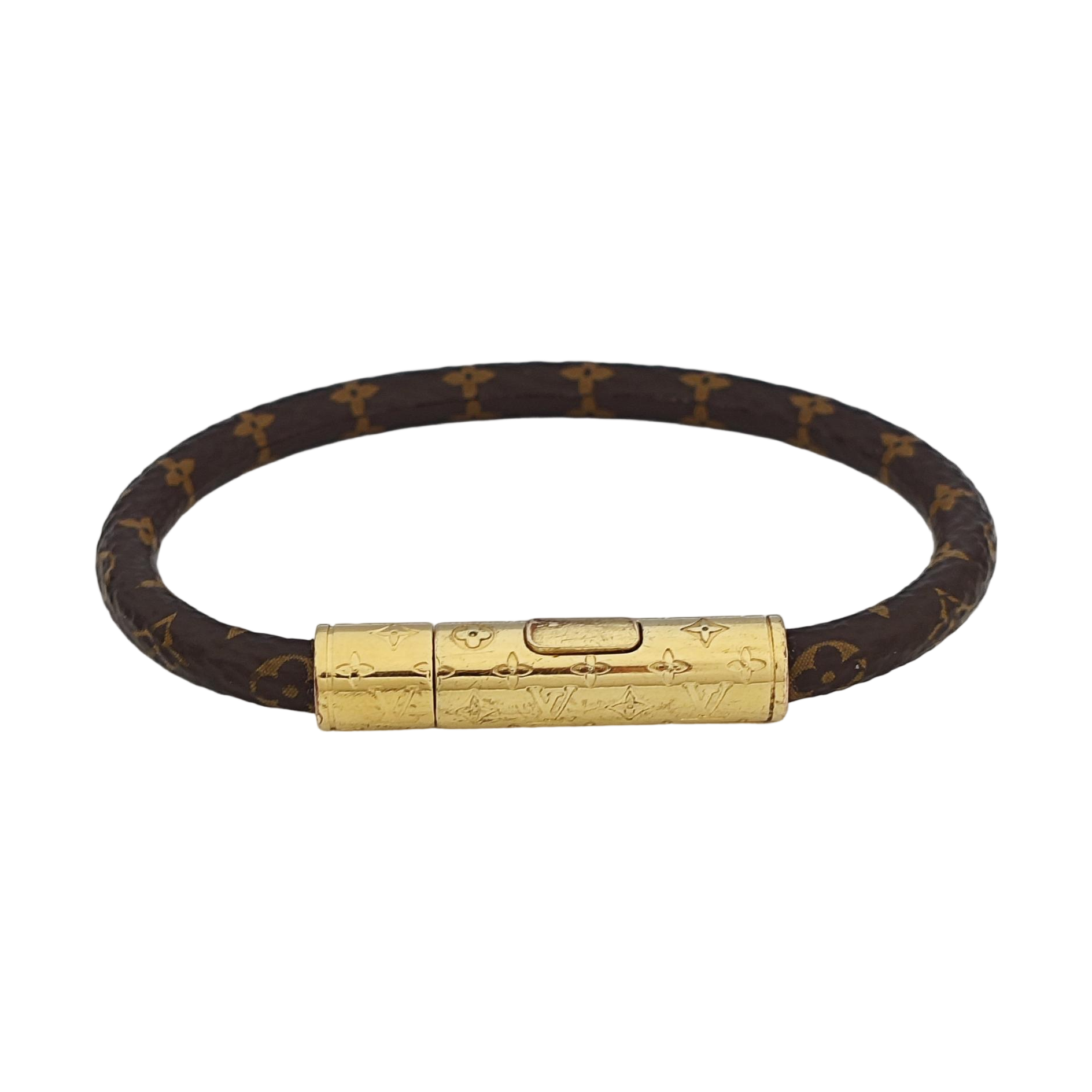 CONFIDENTIEL Coated Canvas Brown Bangle