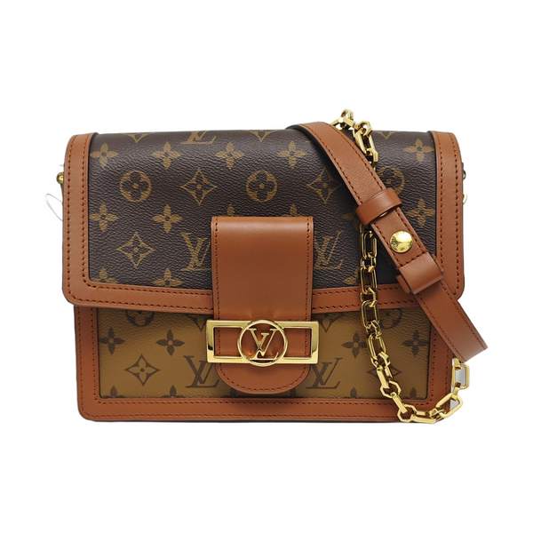 DAUPHINE MM Monogram Coated Canvas Brown