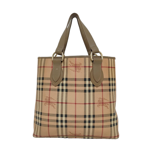 Coated Canvas Tote Bag Beige